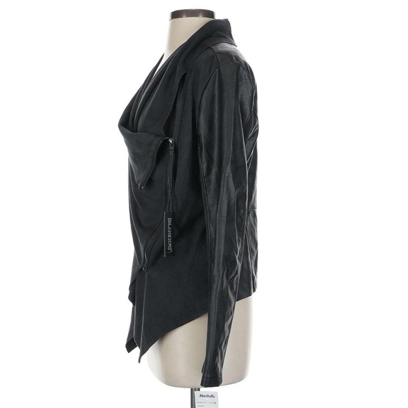 NWT small Blanknyc black biker faux vegan leather asymmetrical motto jacket - Picture 3 of 6